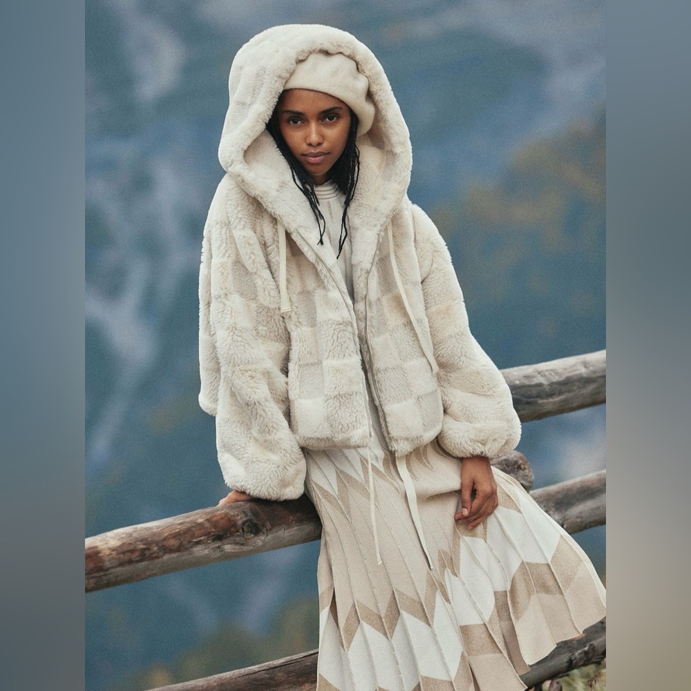Faux Fur Hoodie Jacket